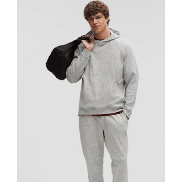 NWOT Lululemon Men's Smooth Spacer Heather Gray Hoodie & Joggers Set - M - Picture 2 of 9